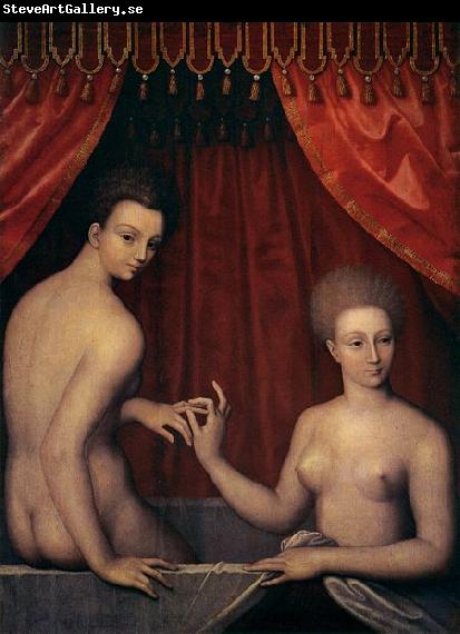 MASTER of the Avignon School Portrait of Gabrielle d Estrees with her Sister